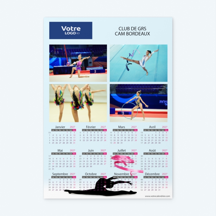 Calendrier photo une page XL