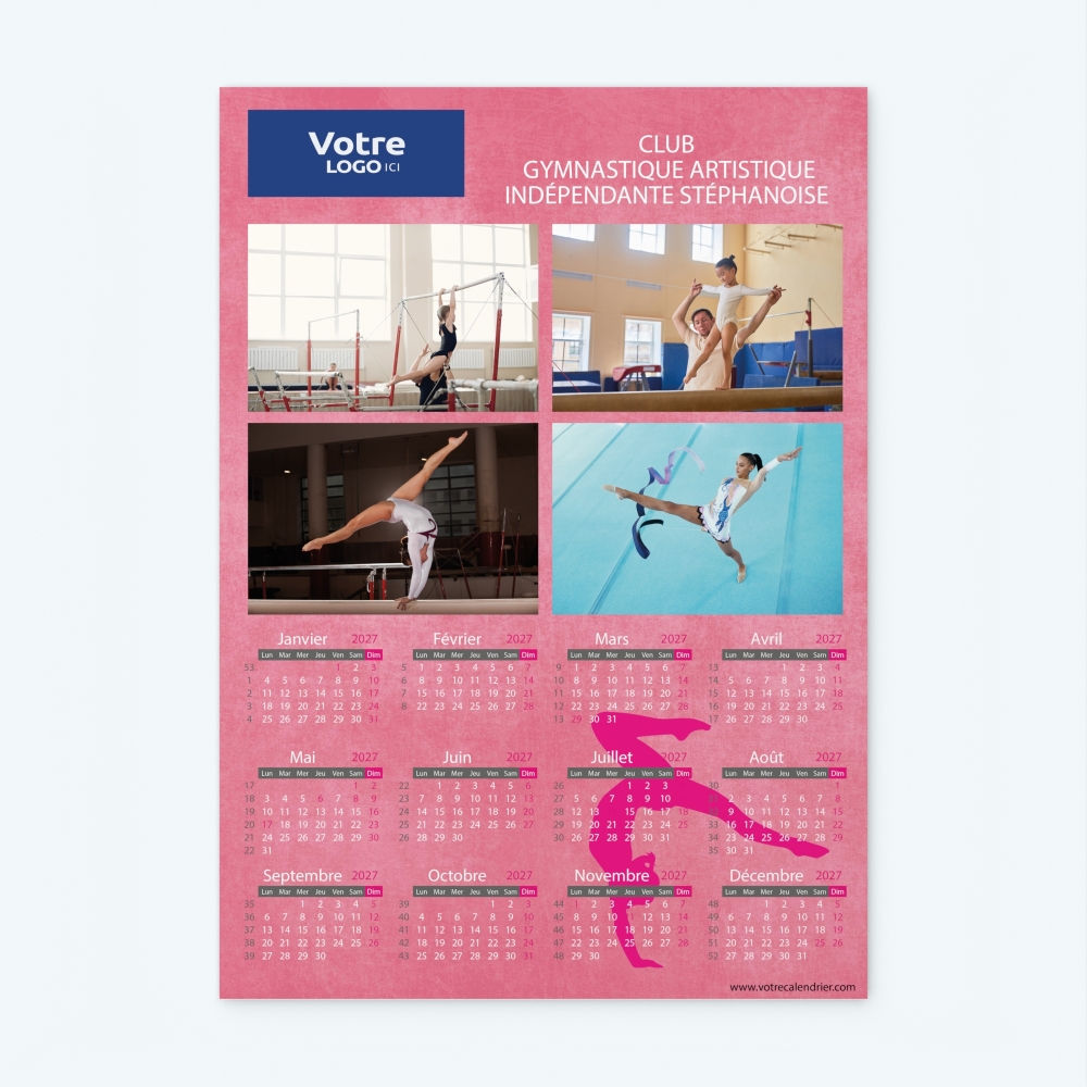 Calendrier photo une page XL