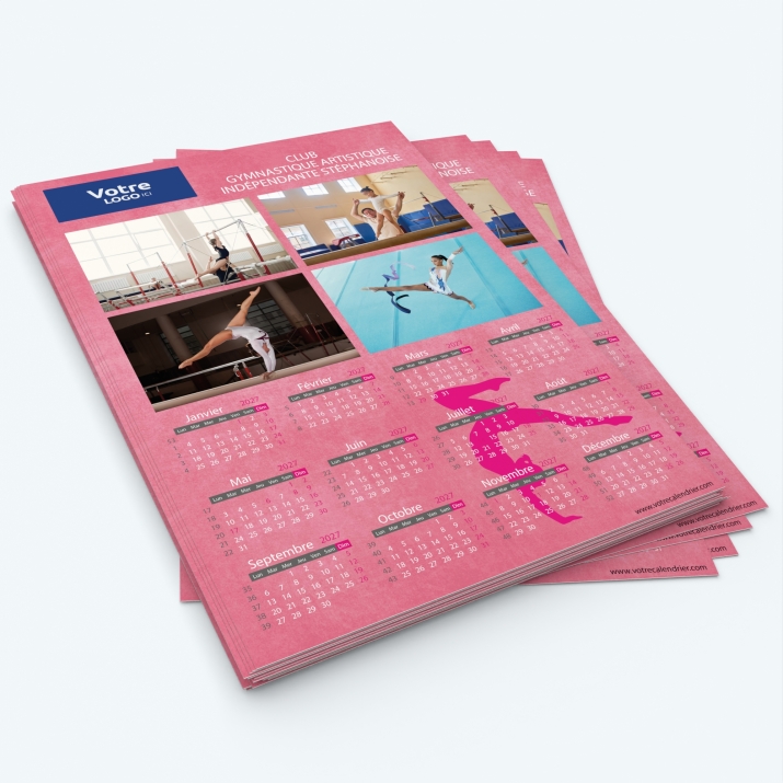 Calendrier photo une page XL - Minimum de commande : 25 exemplaires