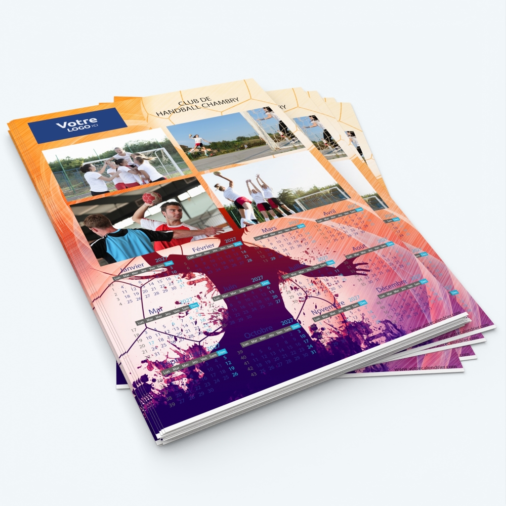 Calendrier photo une page XL - Minimum de commande : 25 exemplaires