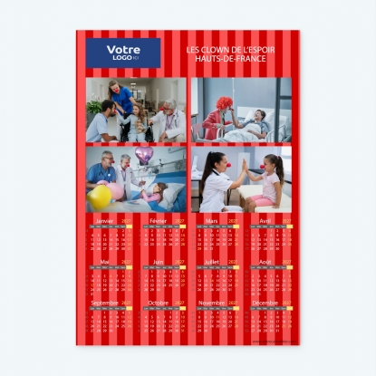 Calendrier photo une page XL