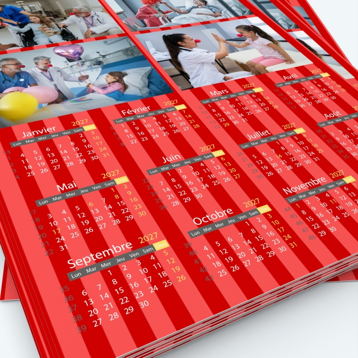Calendrier photo une page XL - Grille calendaire personnalisable