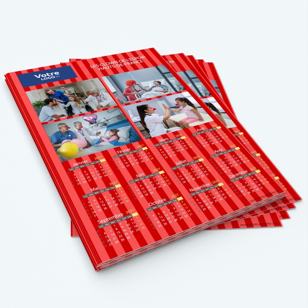 Calendrier photo une page XL - Minimum de commande : 25 exemplaires