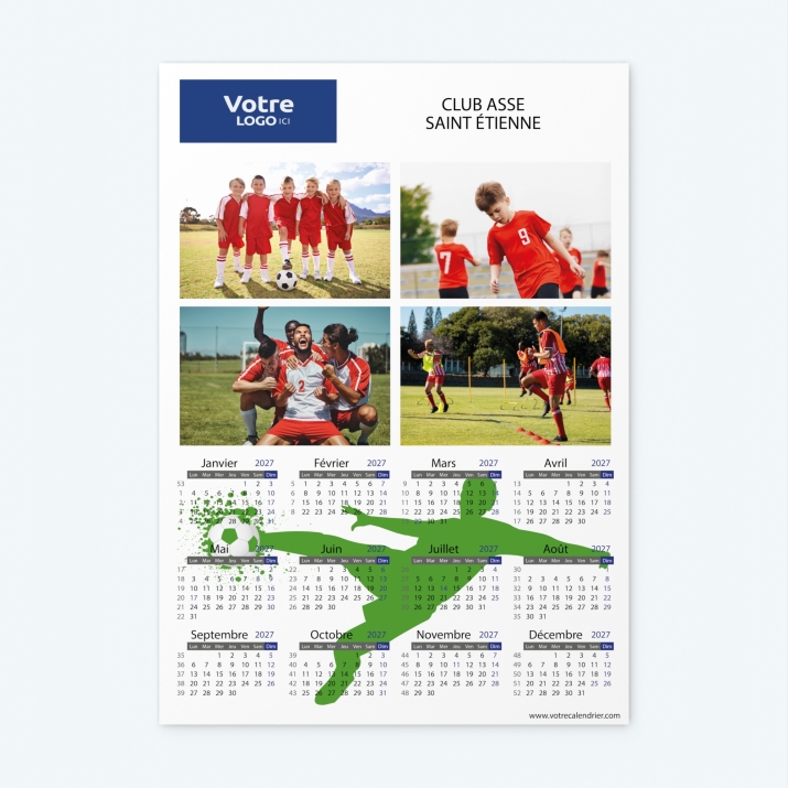 Calendrier photo une page XL