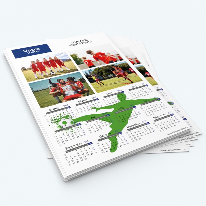 Calendrier photo une page XL - Minimum de commande : 25 exemplaires