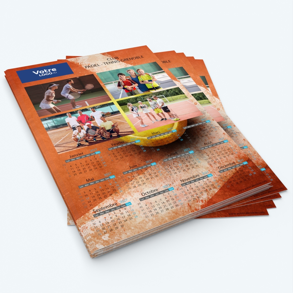 Calendrier photo une page XL - Minimum de commande : 25 exemplaires