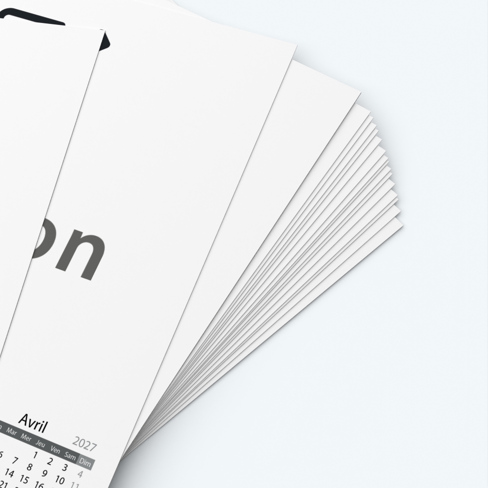 Pack multi calendriers - Papier épais rigide 400 g/m2