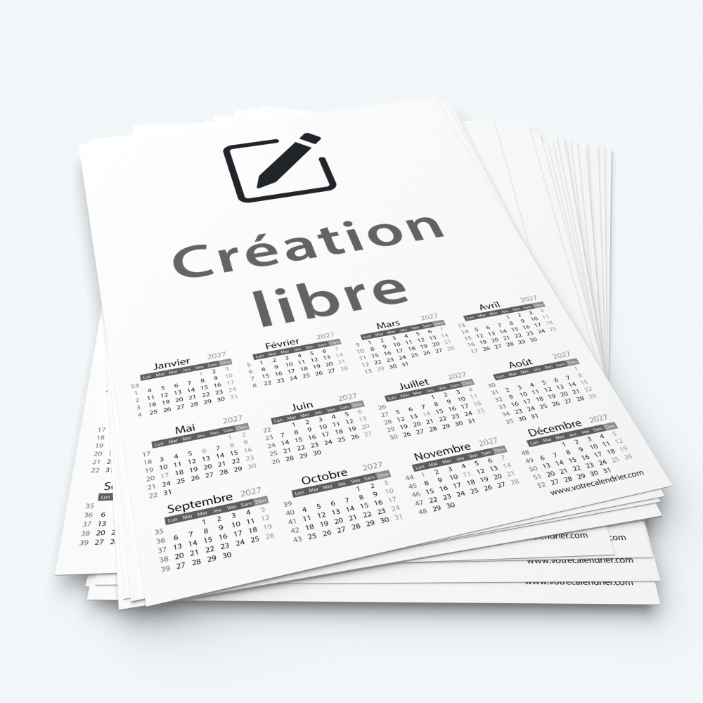 Pack multi calendriers - Minimum de commande 20 exemplaires