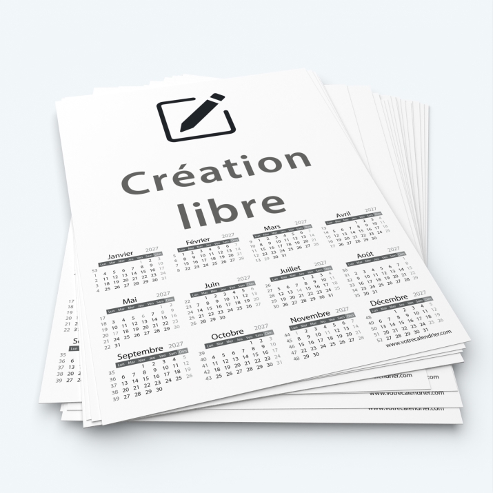 Pack multi calendriers - Minimum de commande 20 exemplaires