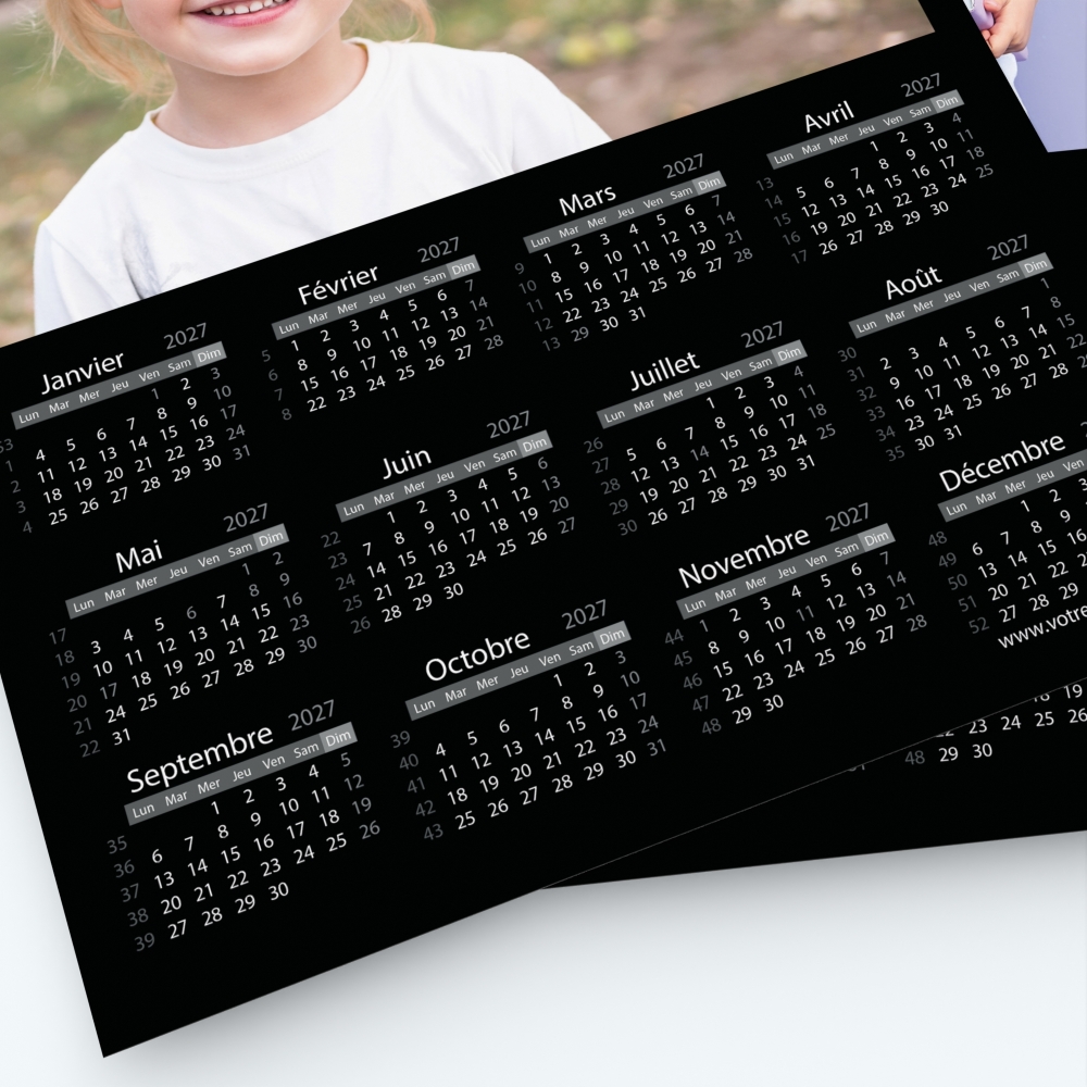 Pack multi calendriers - Grille calendaire utile et pratique