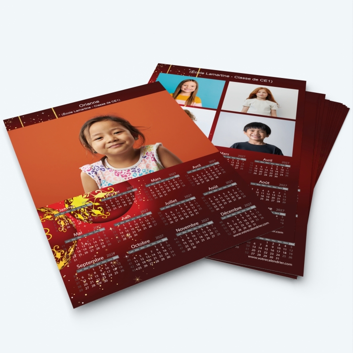Pack multi calendriers - Une ou plusieurs photos pour chaque enfant