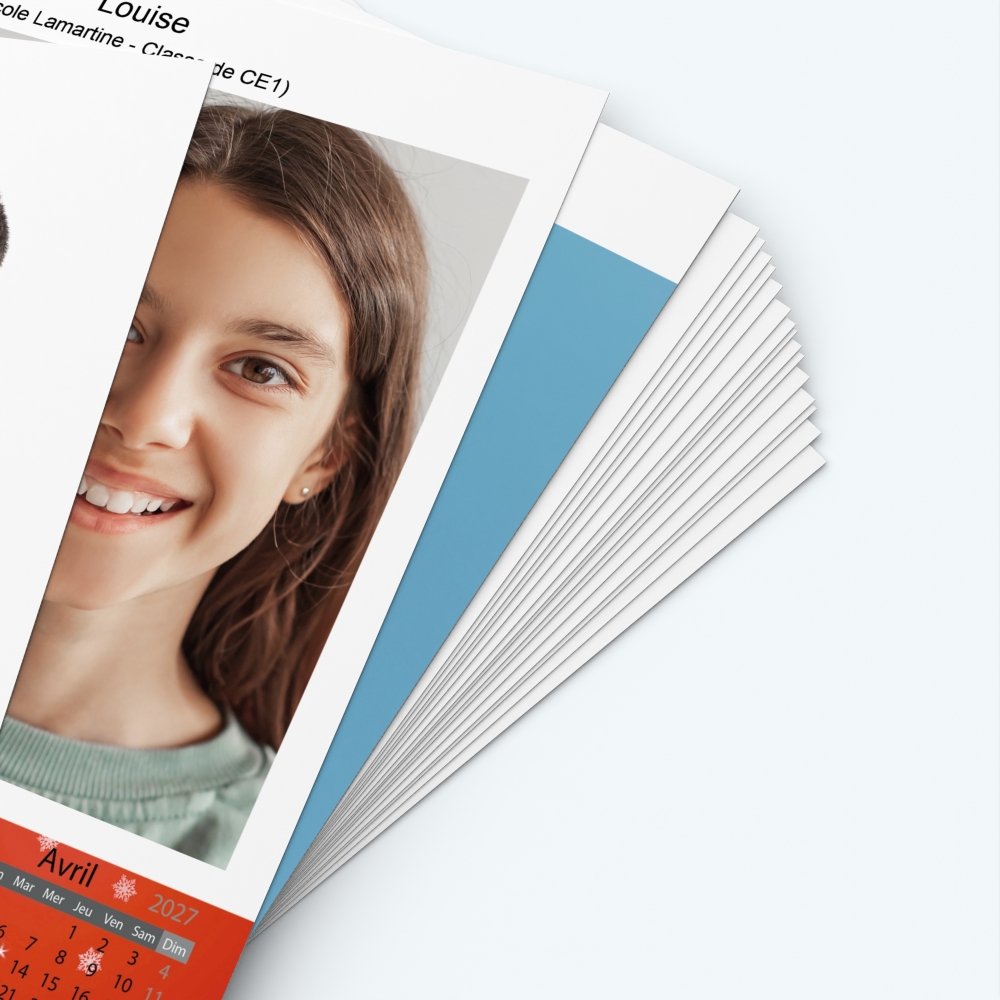 Pack multi calendriers - Papier épais rigide 400 g/m2