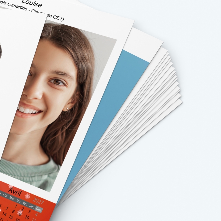 Pack multi calendriers - Papier épais rigide 400 g/m2