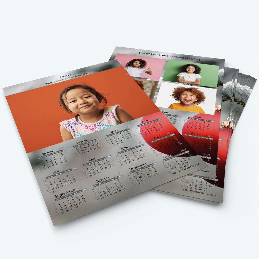 Pack multi calendriers - Une ou plusieurs photos pour chaque enfant