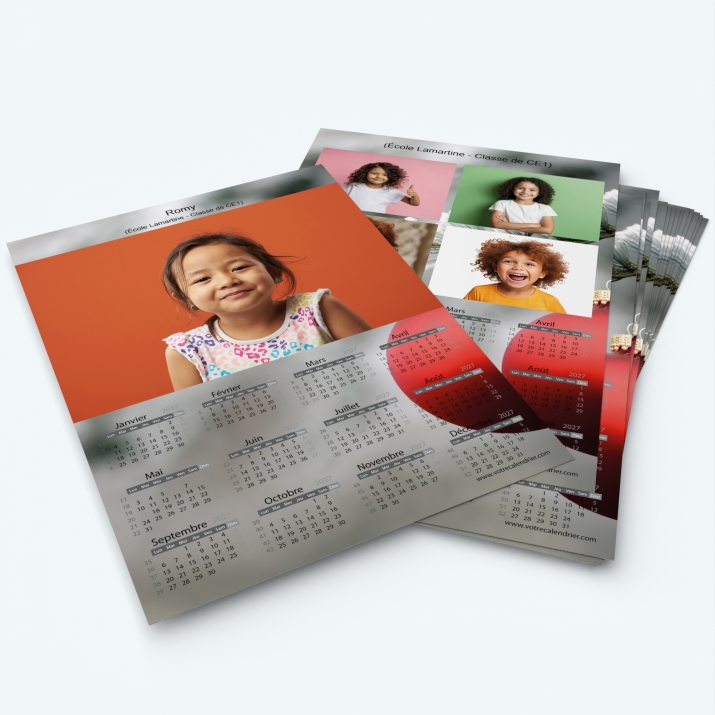 Pack multi calendriers - Une ou plusieurs photos pour chaque enfant