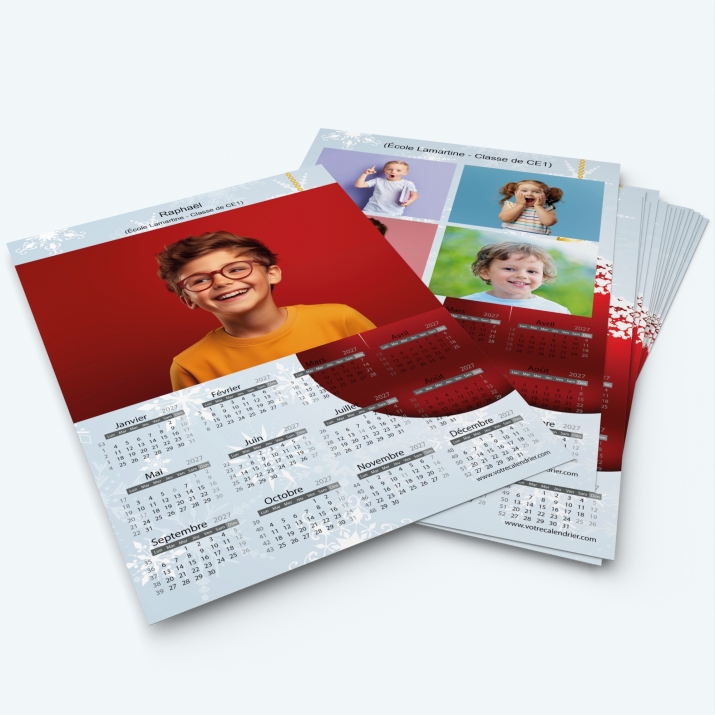 Pack multi calendriers - Une ou plusieurs photos pour chaque enfant