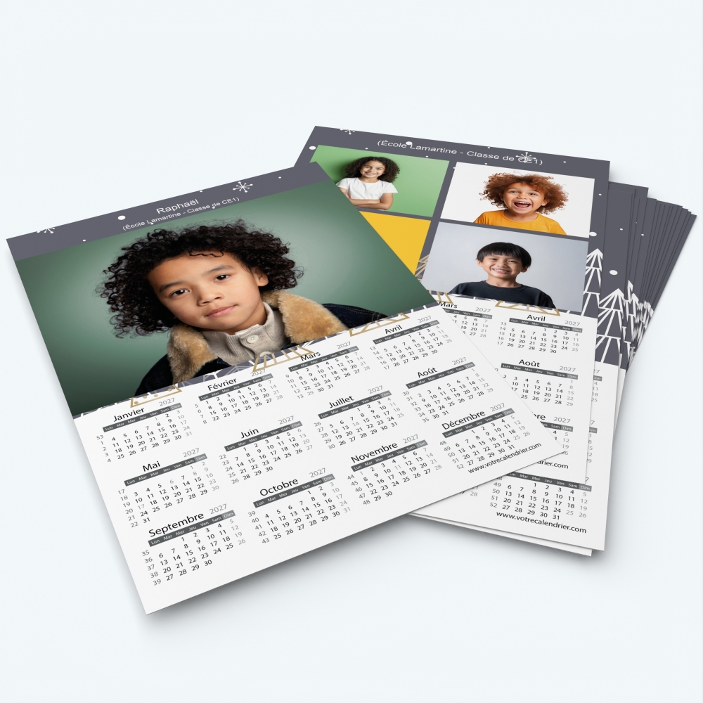 Pack multi calendriers - Une ou plusieurs photos pour chaque enfant
