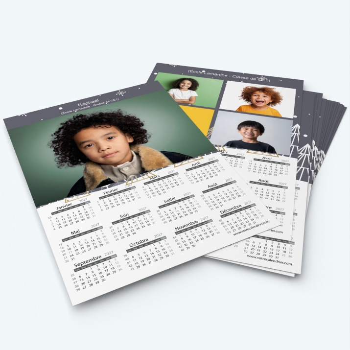 Pack multi calendriers - Une ou plusieurs photos pour chaque enfant