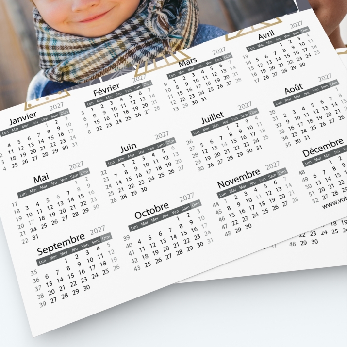 Pack multi calendriers - Grille calendaire utile et pratique