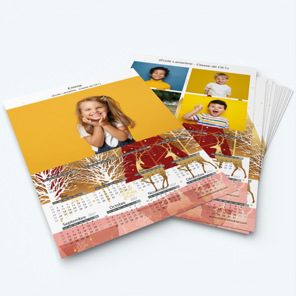 Pack multi calendriers - Une ou plusieurs photos pour chaque enfant