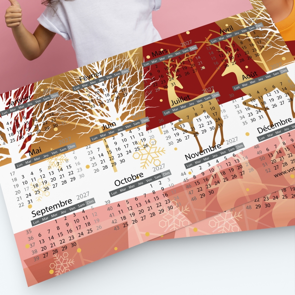 Pack multi calendriers - Grille calendaire utile et pratique