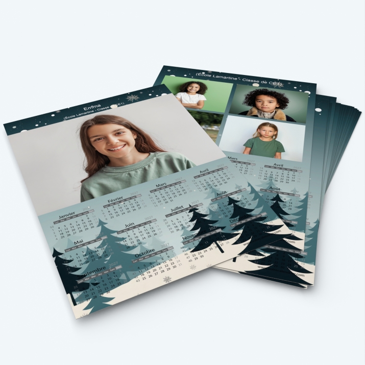 Pack multi calendriers - Une ou plusieurs photos pour chaque enfant