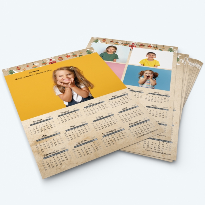Pack multi calendriers - Une ou plusieurs photos pour chaque enfant
