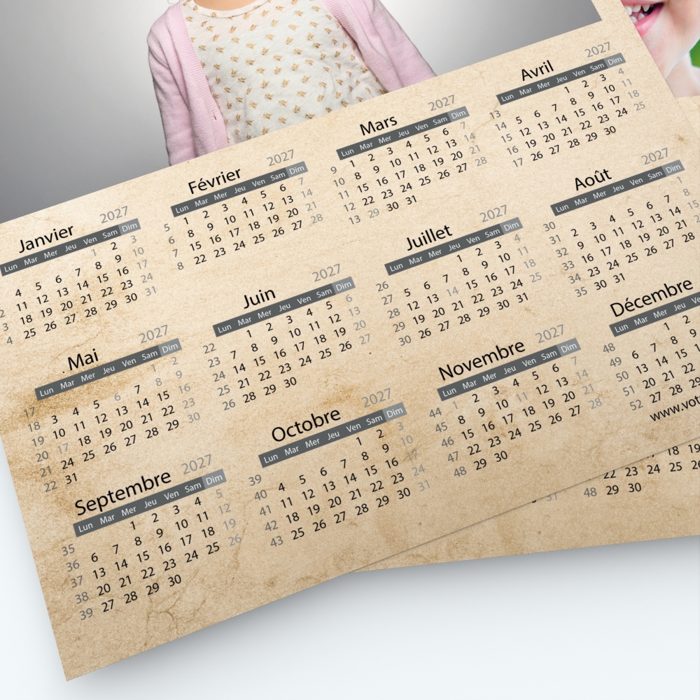 Pack multi calendriers - Grille calendaire utile et pratique