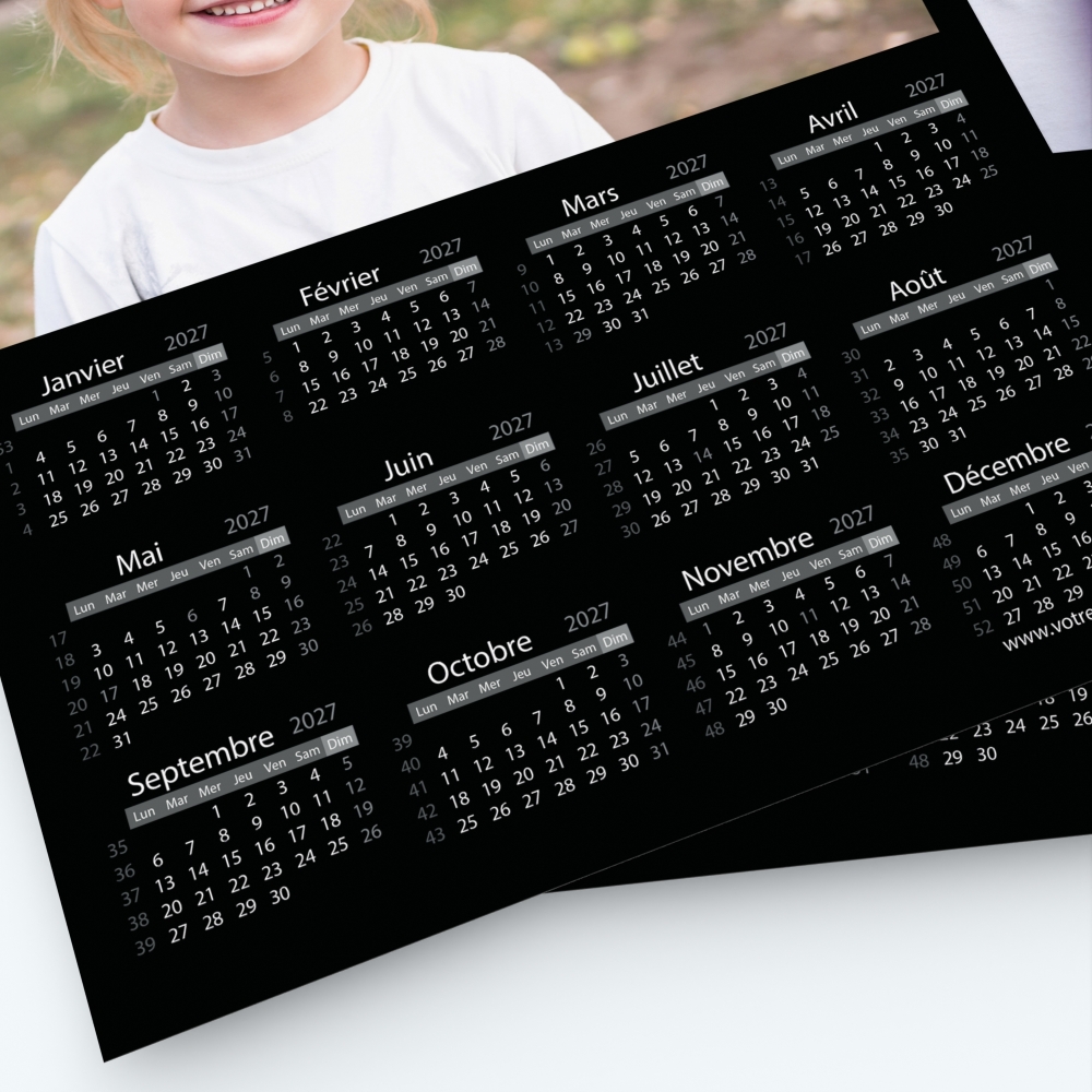 Pack multi calendriers - Grille calendaire utile et pratique