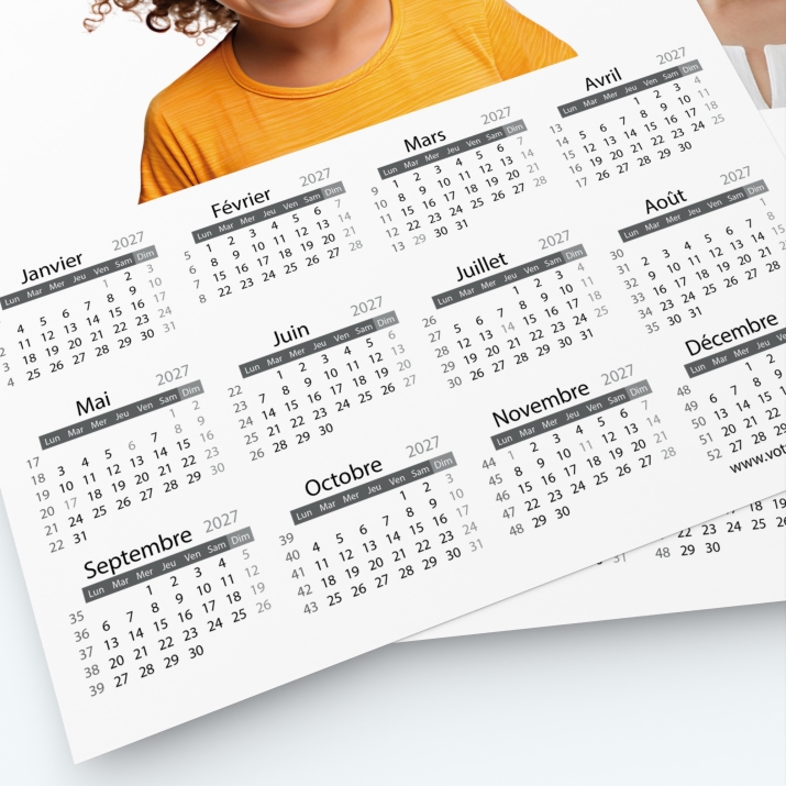 Pack multi calendriers - Grille calendaire utile et pratique