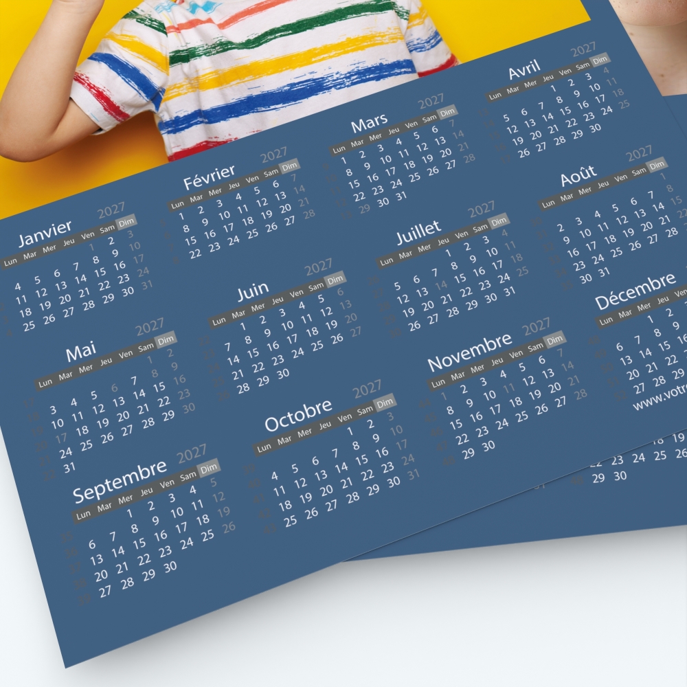 Pack multi calendriers - Grille calendaire utile et pratique