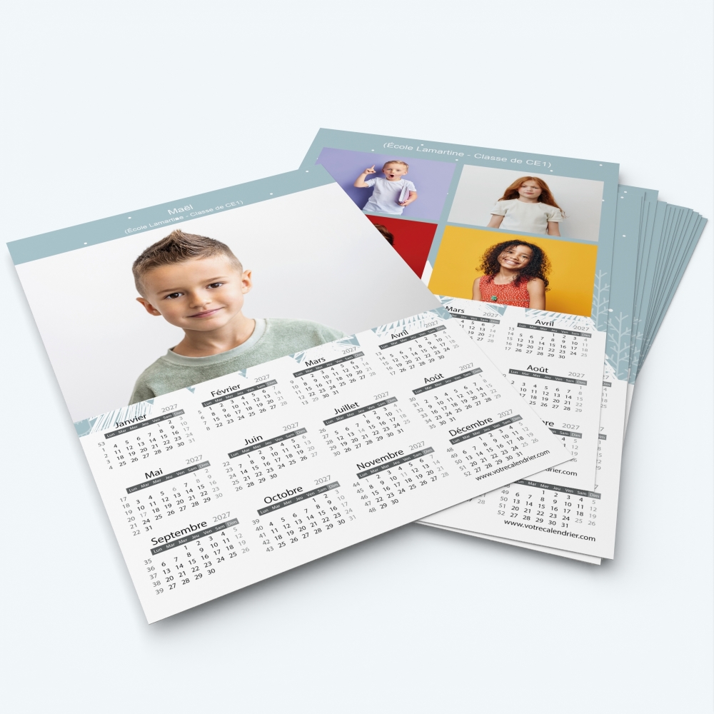 Pack multi calendriers - Une ou plusieurs photos pour chaque enfant