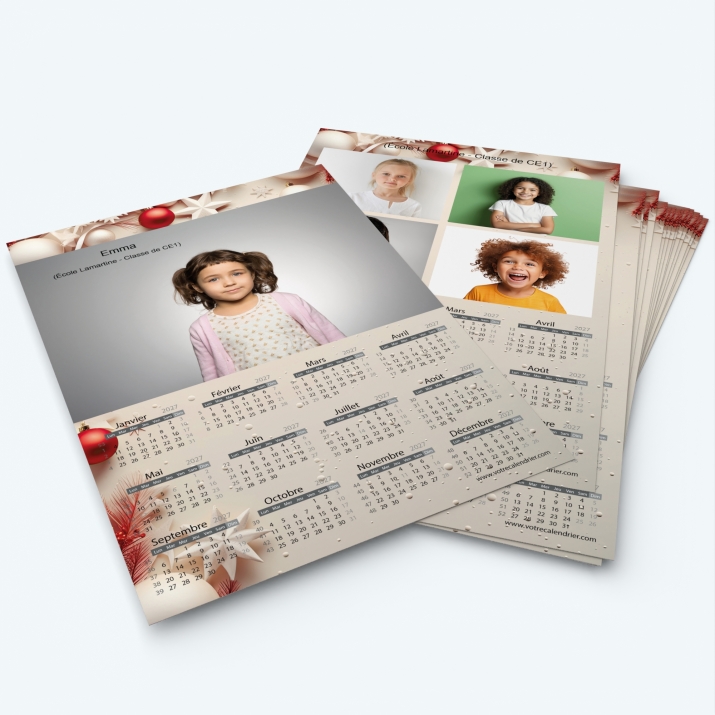 Pack multi calendriers - Une ou plusieurs photos pour chaque enfant