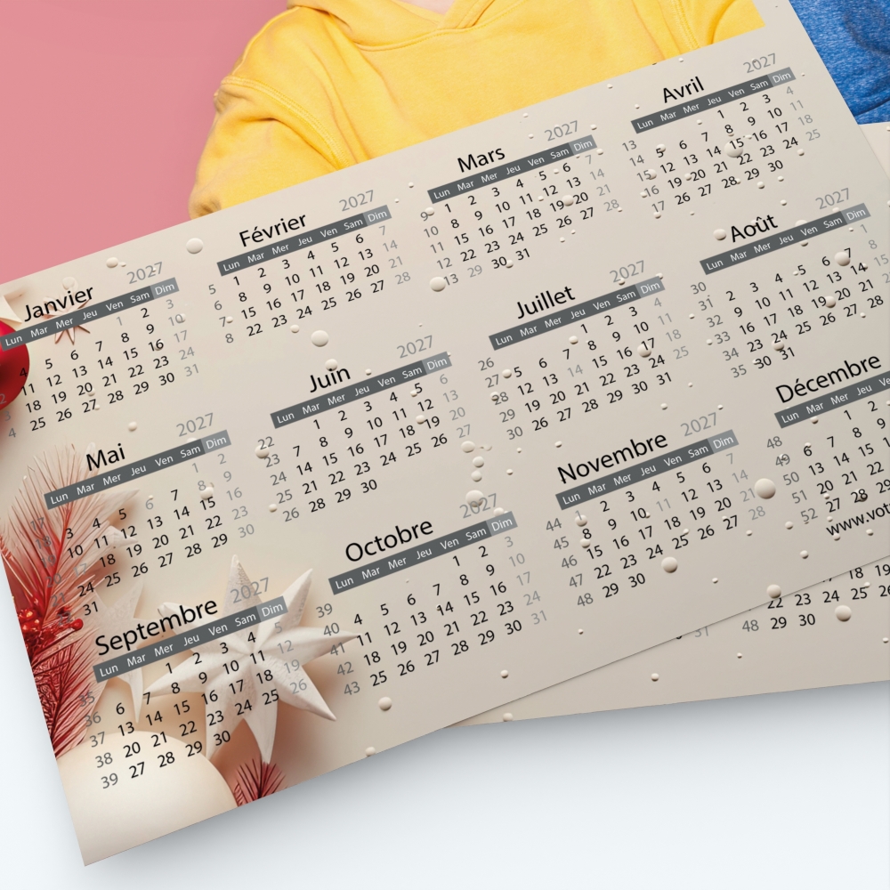 Pack multi calendriers - Grille calendaire utile et pratique