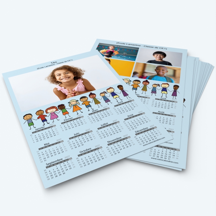 Pack multi calendriers - Une ou plusieurs photos pour chaque enfant