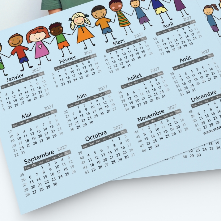 Pack multi calendriers - Grille calendaire utile et pratique