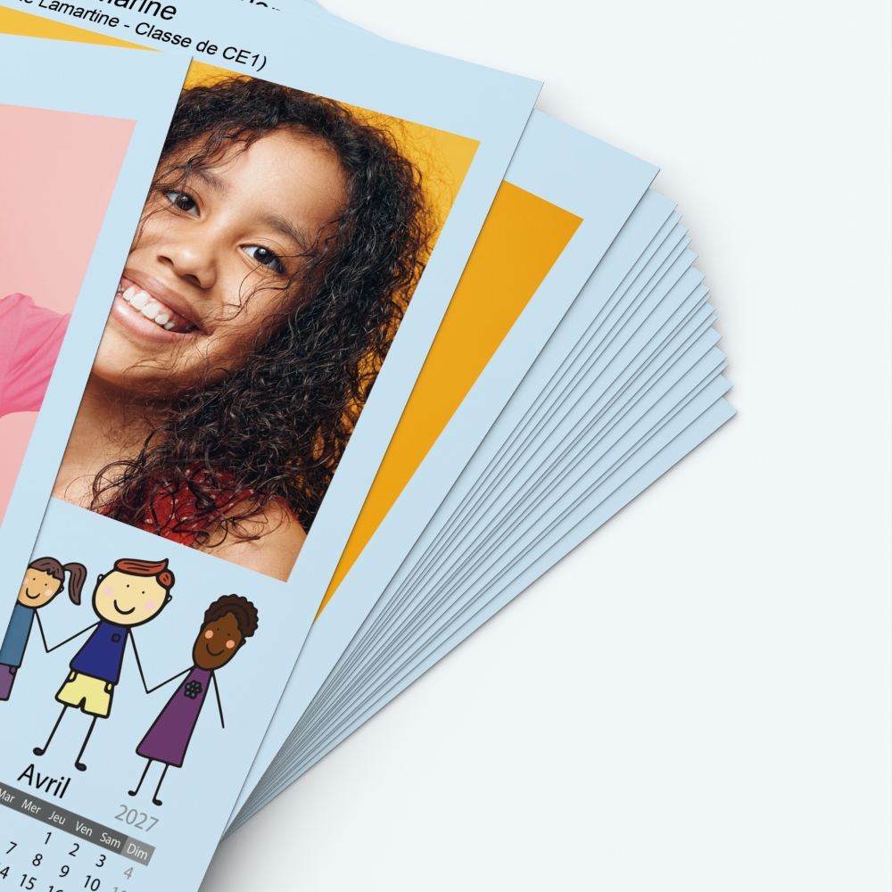 Pack multi calendriers - Papier épais rigide 400 g/m2