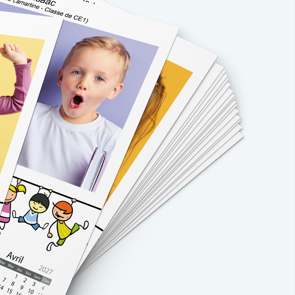 Pack multi calendriers - Papier épais rigide 400 g/m2