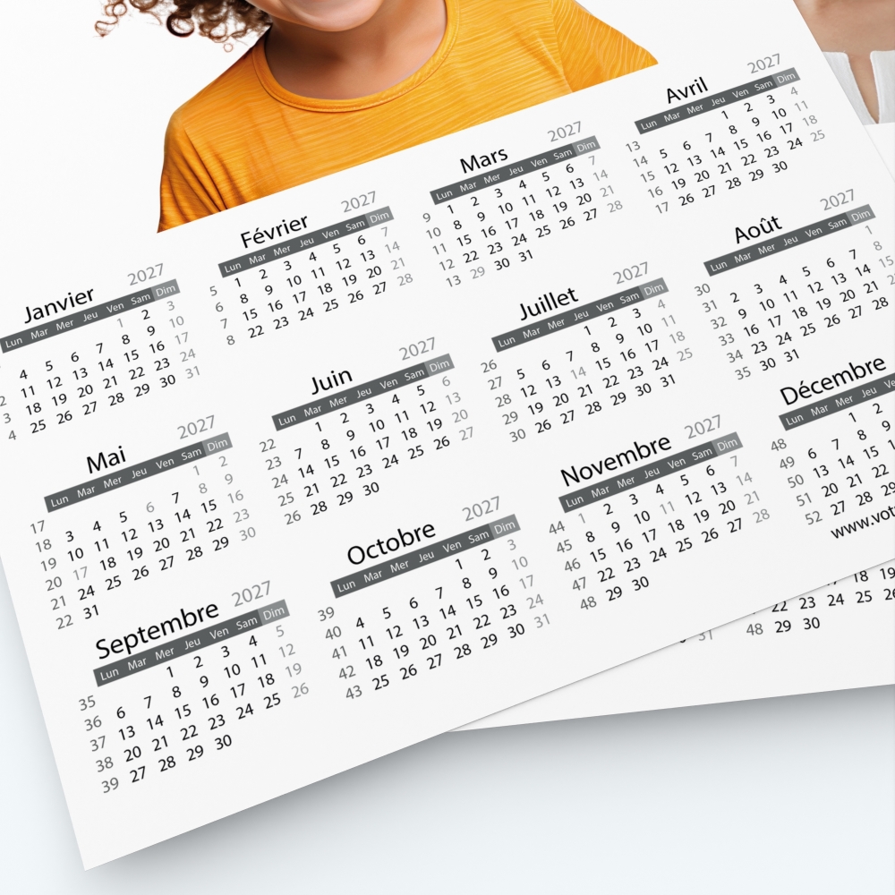 Pack multi calendriers - Grille calendaire utile et pratique