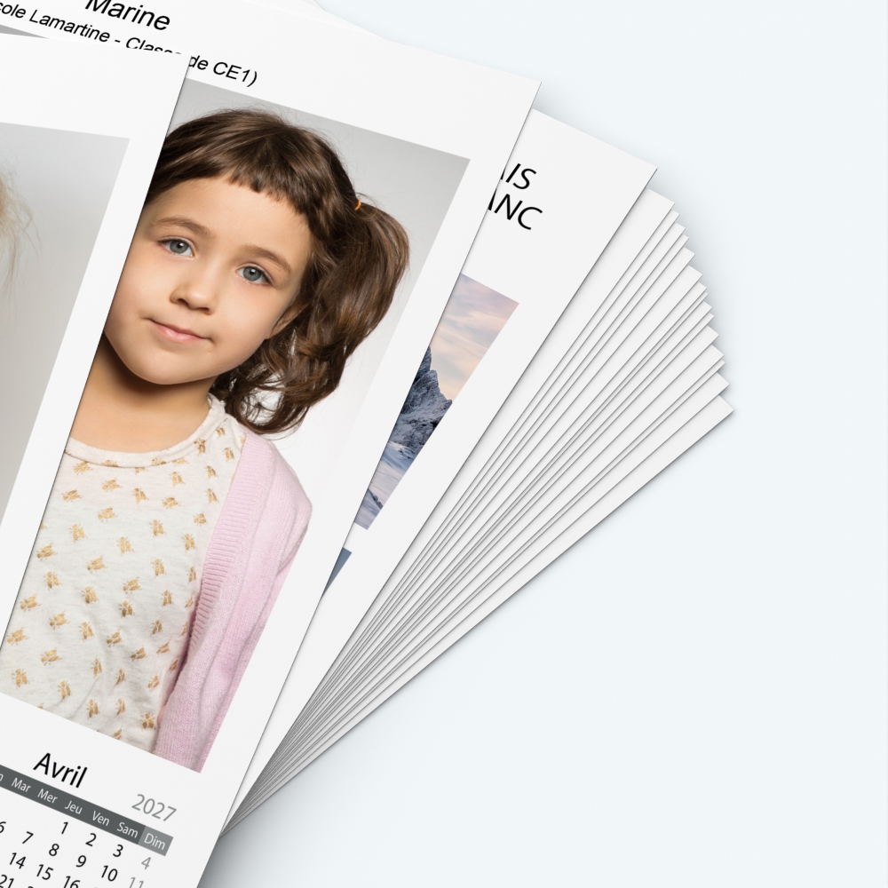 Pack multi calendriers - Papier épais rigide 400 g/m2