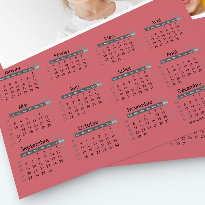 Pack multi calendriers - Grille calendaire utile et pratique