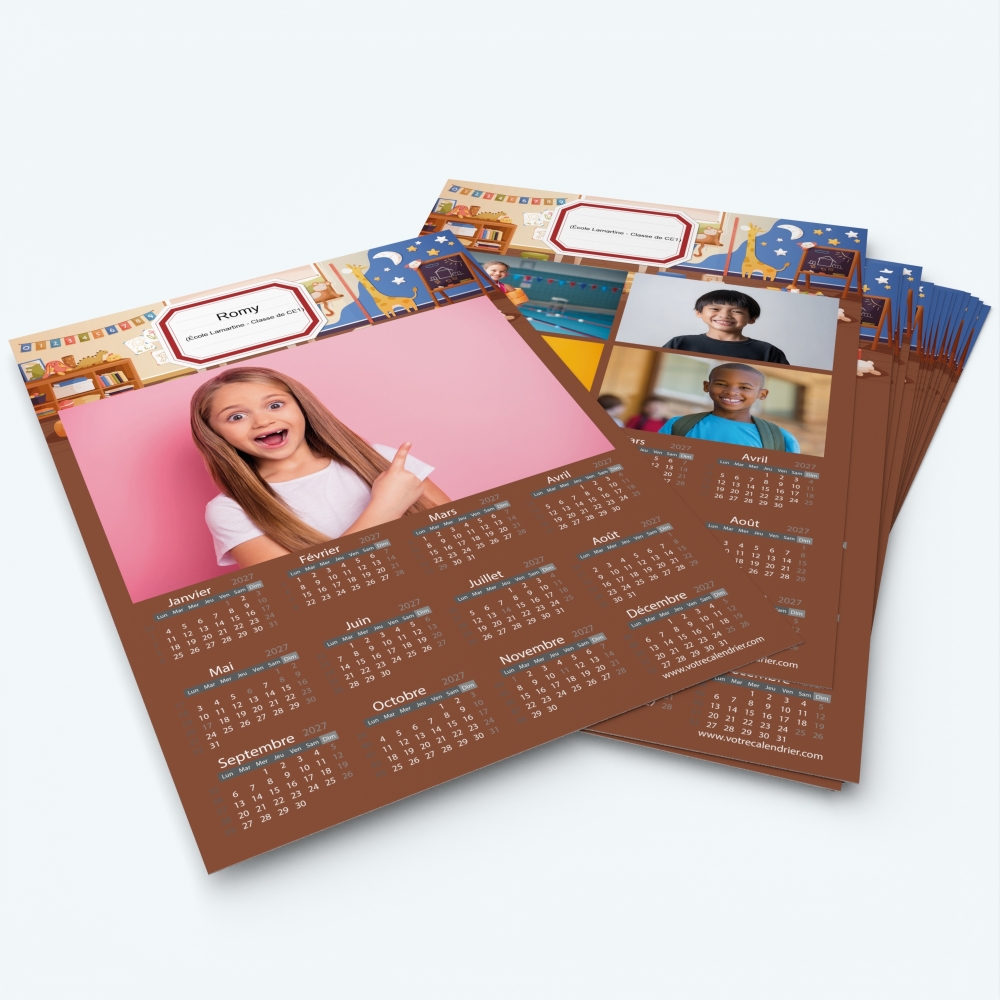 Pack multi calendriers - Une ou plusieurs photos pour chaque enfant