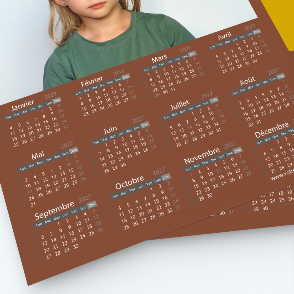 Pack multi calendriers - Grille calendaire utile et pratique