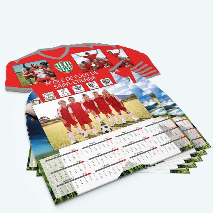 Calendrier photo Maillot de Football - Minimum de commande : 25 exemplaires