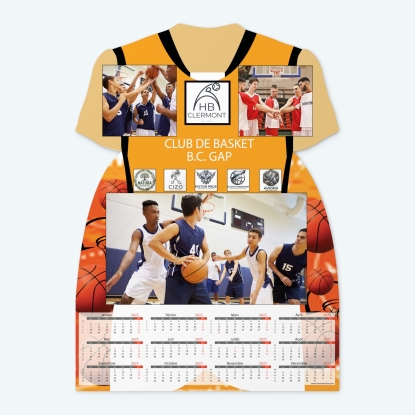 Calendrier photo Maillot de Basket