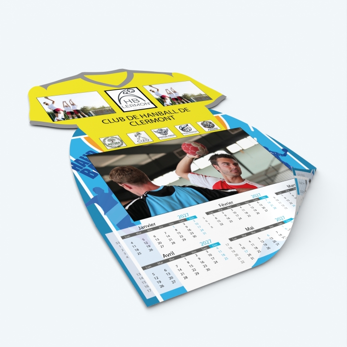 Calendrier photo Maillot de Handball - Impression recto/verso pour plus de photos