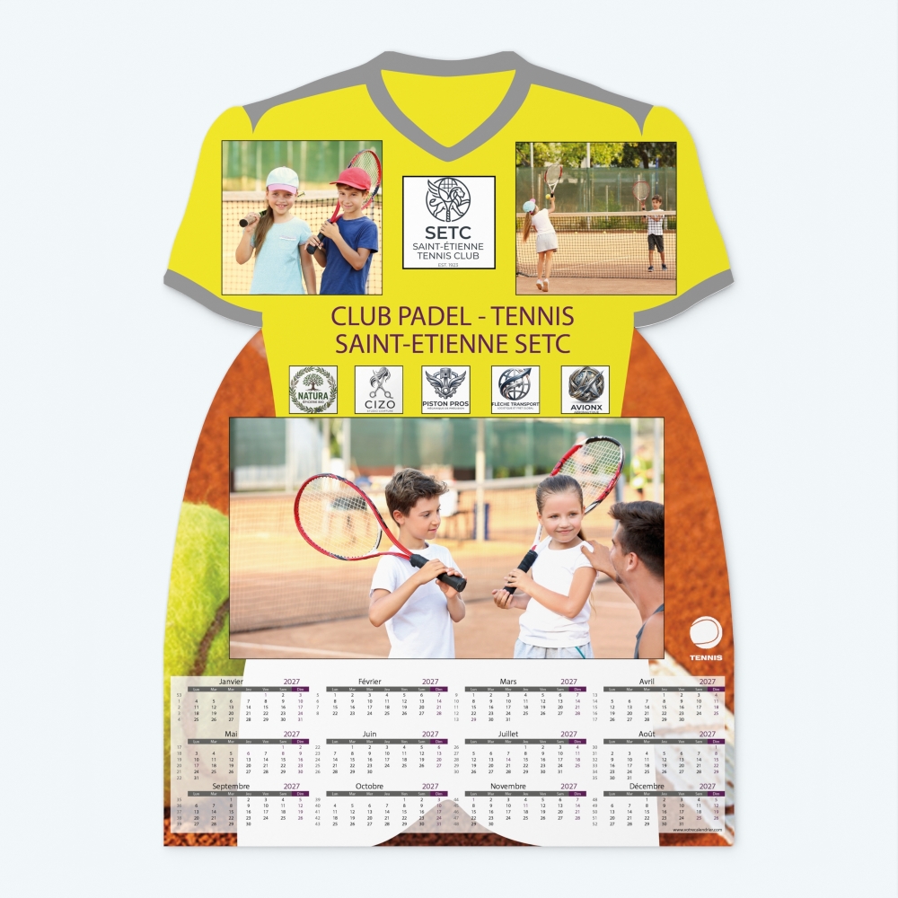 Calendrier photo Maillot de Tennis