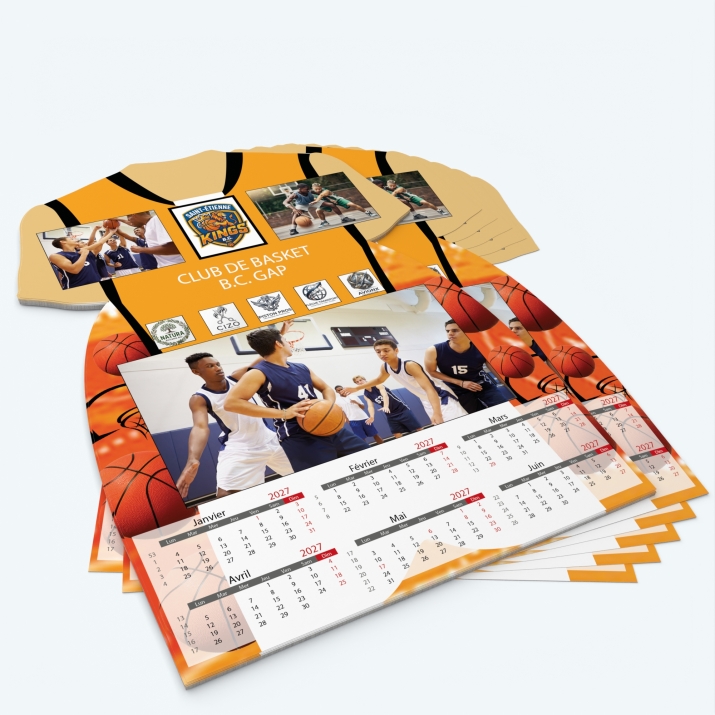 Calendrier photo Maillot de Basket - Minimum de commande : 25 exemplaires