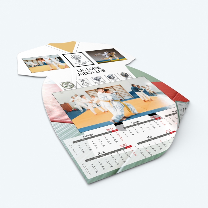 Calendrier photo Maillot de Judo - Impression recto/verso pour plus de photos