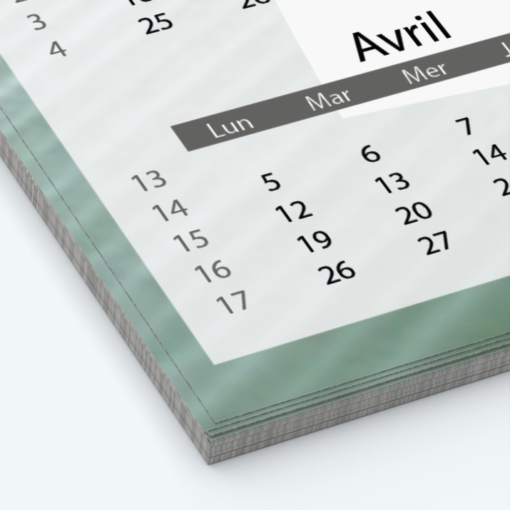 Calendrier photo Maillot de Judo - Papier épais rigide 400 g/m2